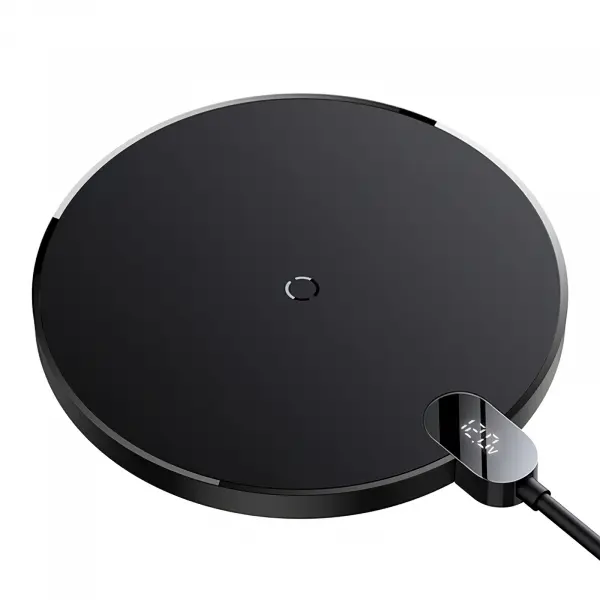 Incarcator Retea Wireless Baseus Digital Led Display Gen 2, 15W, 1.67A, Negru CCED000001