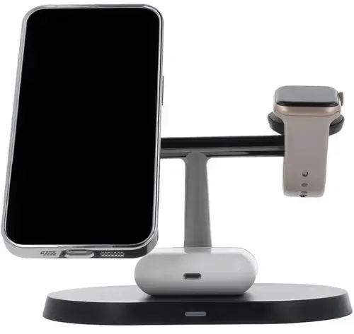 Incarcator Retea Wireless MaXlife MXWC-03 3in1, 15W, 1.67A, Negru