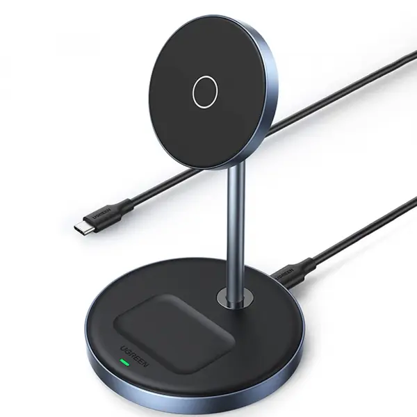 Incarcator Retea Wireless UGREEN CD317 2in1, 20W, 1.67A, Negru