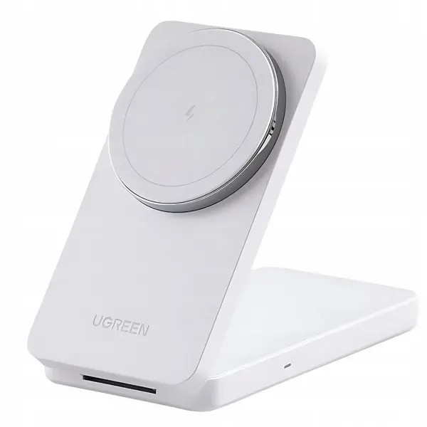 Incarcator Retea Wireless UGREEN W528 2in1, 20W, 1.67A, Alb