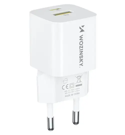 Incarcator Retea WZK WWCEAC, 33W, 3A, 1 x USB-A - 1 x USB-C, Alb