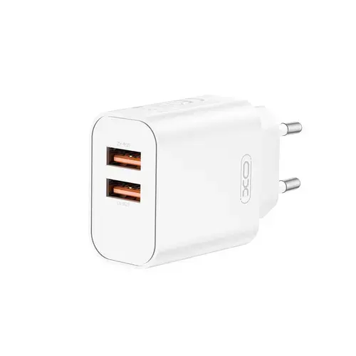 Incarcator Retea XO Design CE34, 12W, 2.4A, 2 x USB-A (Alb)
