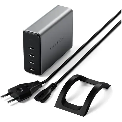 Incarcator Satechi 165W, USB-C 4-porturi PD, GaN charger, 4xUSB-C pâna la 100W
