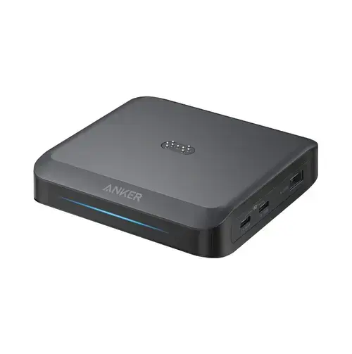 Incarcator Statie Anker pentru baterie externa Prime, 150W, 5A, 1 x Pogo Pin - 1 x USB-A - 2 x USB-C, A1903G11 (Negru)