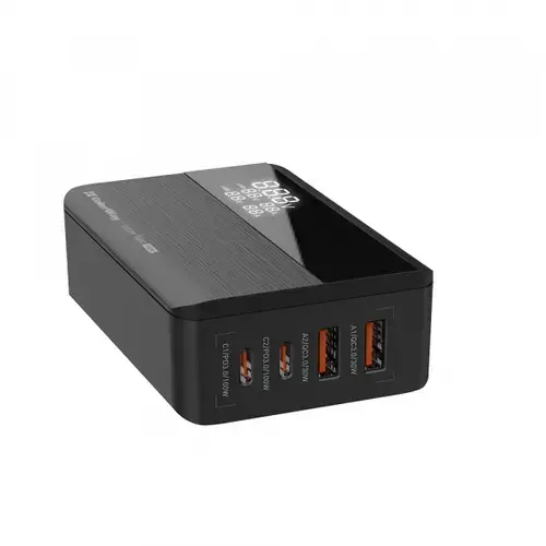 Incarcator Statie ColorWay Display, 100W, 5A, 2 x USB-A - 2 x USB-C (Negru)