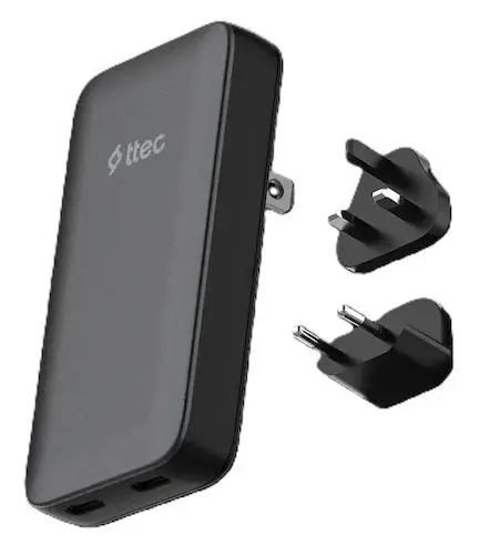 Încărcător ttec – SmartCharger Trio, 65W, GaN, negru