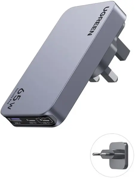 Încărcător Ugreen - X753 Ultra Slim, USB-A/C, 65W, gri