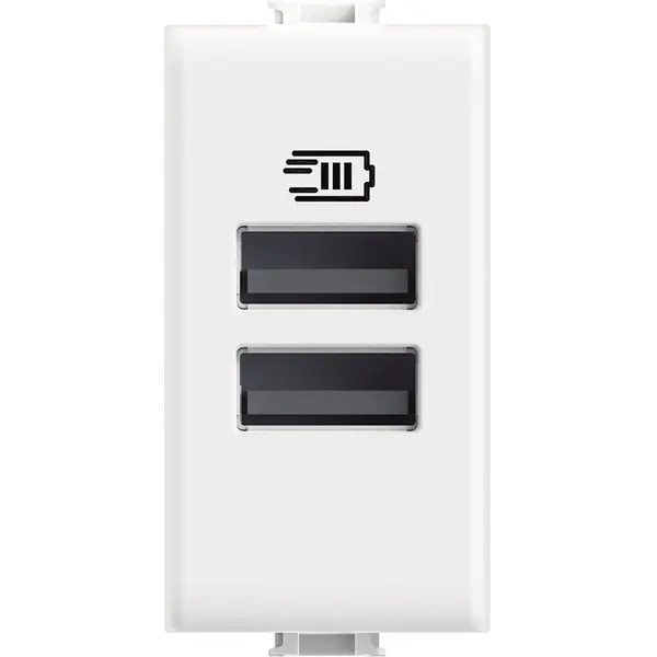 Incarcator Usb 2 porturi tip A 15W Bticino Matix AM4191AA, alb