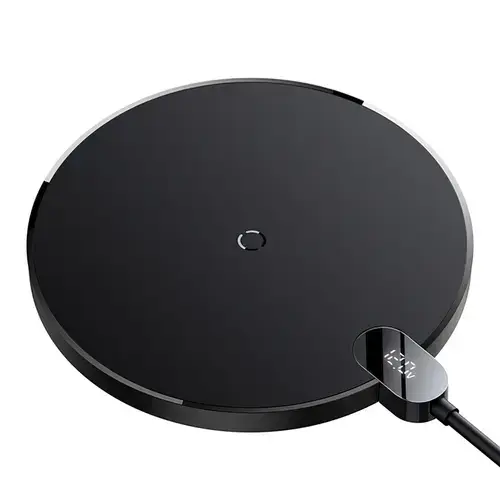 Incarcator Wireless Baseus Digital Led Display Gen 2 CCED000001, 15W, 1.67A, Negru