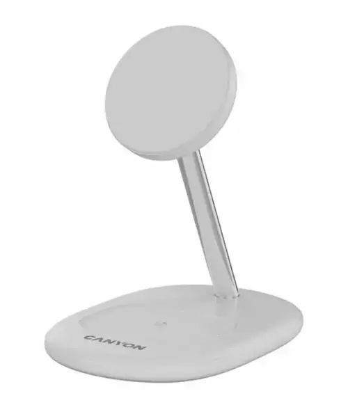 Incarcator Wireless Canyon WCS-205, 15W, Qi2, 2in1 (Alb)