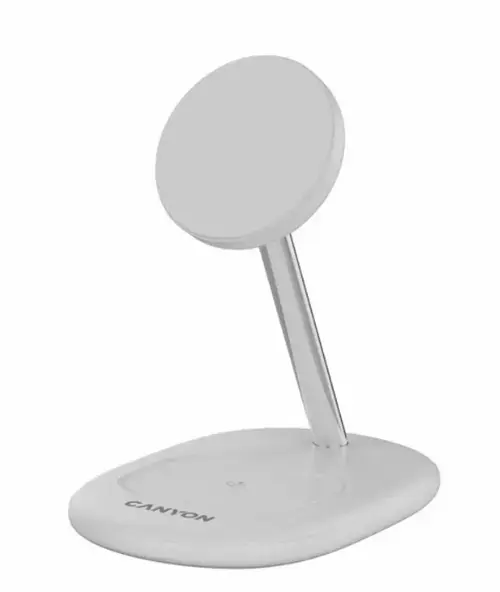 Incarcator wireless Canyon WCS-205, 15W, Qi2, 2in1 (Alb)