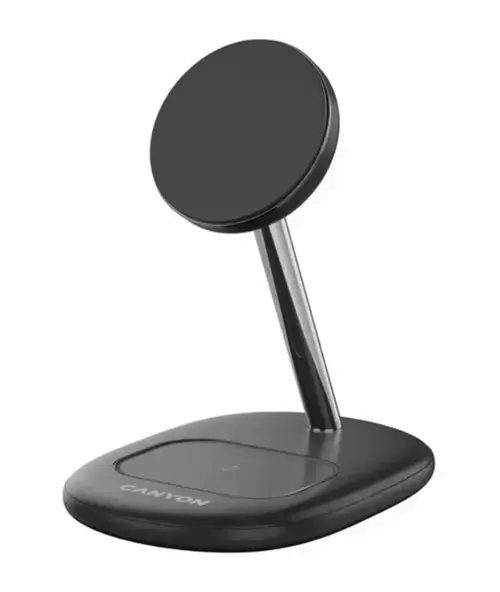 Incarcator Wireless Canyon WCS-205, 15W, Qi2, 2in1 (Negru)