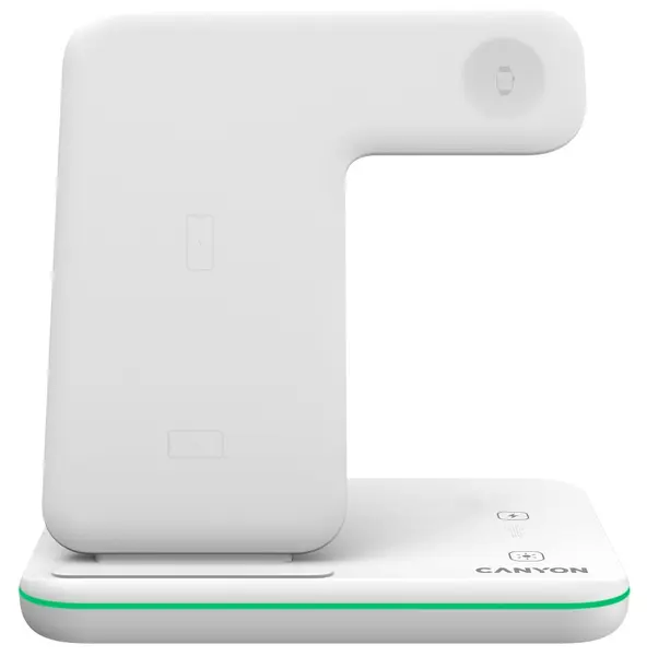 Încărcător wireless Canyon - WS-303, 15W, alb