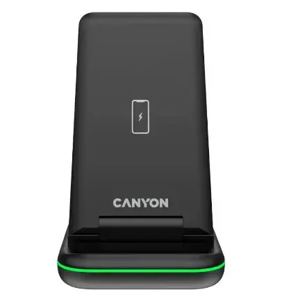Incarcator Wireless Canyon WS-304 3in1, 15W (Alb)