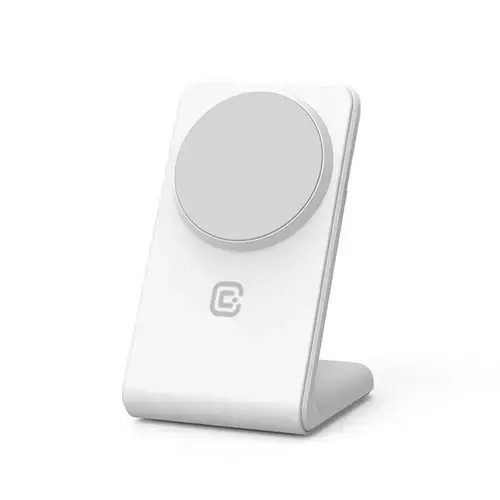 Incarcator Wireless Crong CRG-MSS-WHT, MagSafe, pentru iPhone, AirPods (Alb)