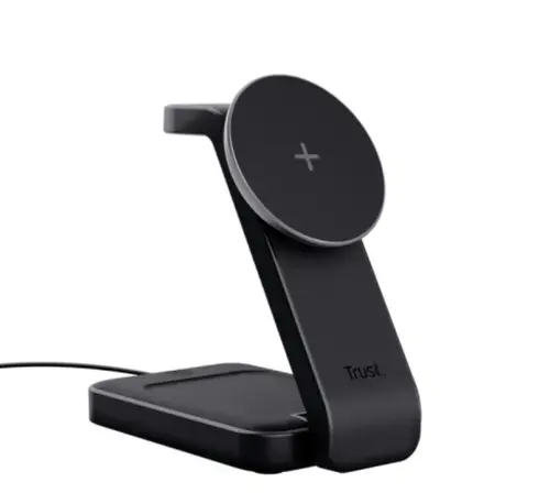 Incarcator wireless Trust 3-in-1 Viro, 15W (Negru)