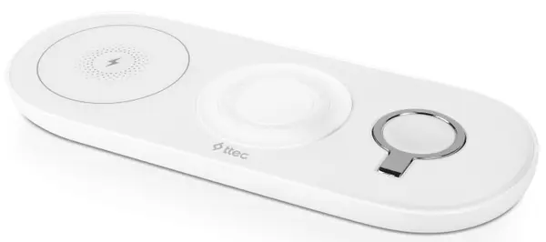 Încărcător wireless ttec - AirCharger Trio 3 в 1, 15W, alb