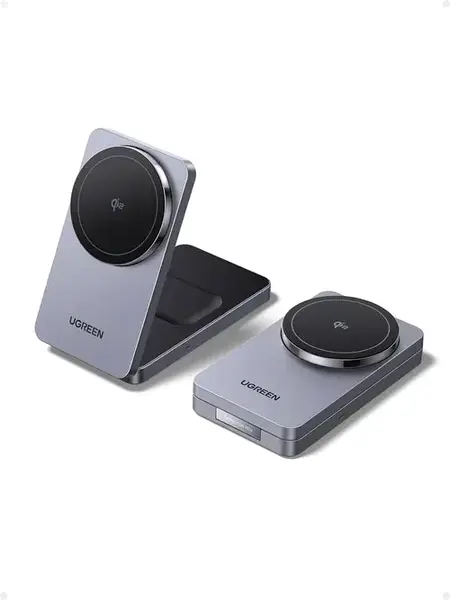 Incarcator wireless UGREEN W706-45023, 15 W, MagSafe, USB-C (Gri)
