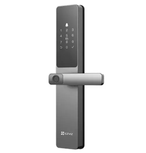 Incuietoare smart cu amprenta Ezviz DL05, cu aplicatie mobila, control vocal, Bluetooth, Wi-Fi, IP65, CS-DL05 (WBCP/M)