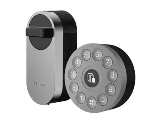 Incuietoare smart cu tastatura DL01S Ezviz CS-DL01S/DL01CP, sonerie incorporata, alarma, compatibila cu Gateway A3, 2 baterii AA, IP56