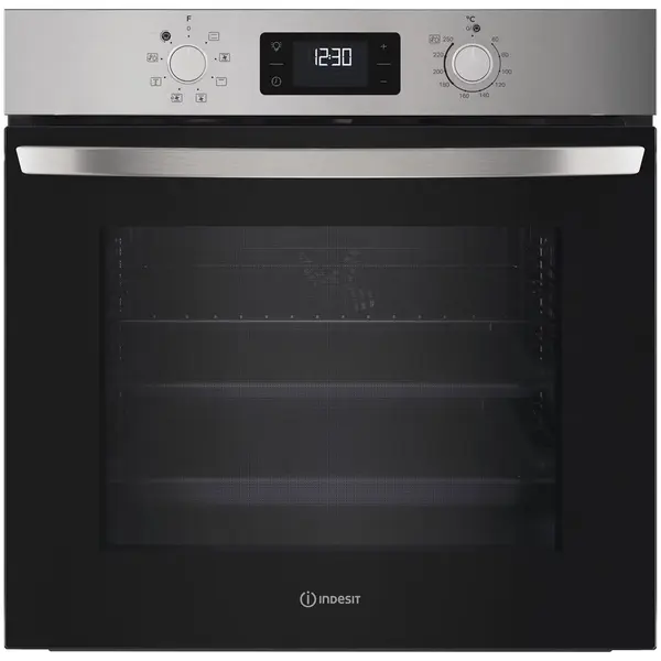 INDESIT Cuptor incorporabil Indesit IO 255HU X, Electric, 71 l, Click&Clean, Timer, Autocuratare Hidrolitica, Clasa A, Inox