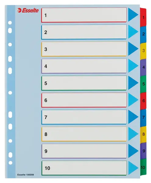 Index Esselte A4 Maxi 1-10 reinscriptibil Index Esselte A4 Maxi 1-10 reinscriptibil