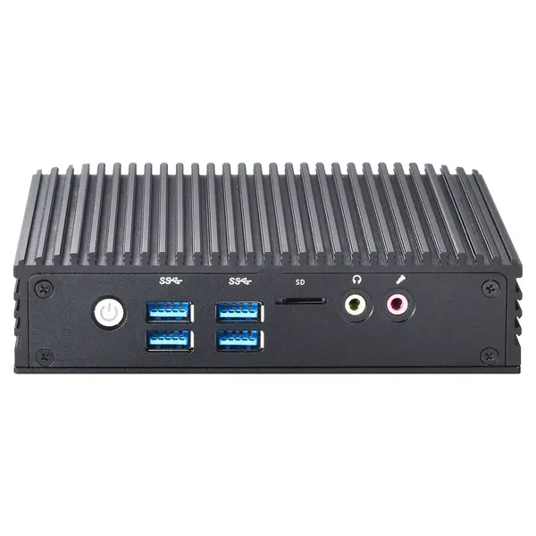 Industrial fanless miniPC V2-2LAN-N5105, Intel Celoron N5105 2.9Ghz 4 Core, SSD: 256 GB NVMe, RAM: 8 GB, 2*LAN 1Gb