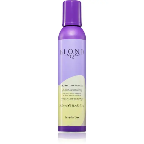 Inebrya BLONDesse No-Yellow Mask balsam spumă neutralizeaza tonurile de galben 250 ml