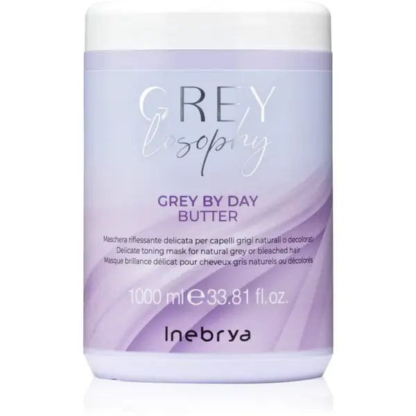 Inebrya Greylosophy Grey By Day Butter Masca de par pentru par grizonat 1000 ml