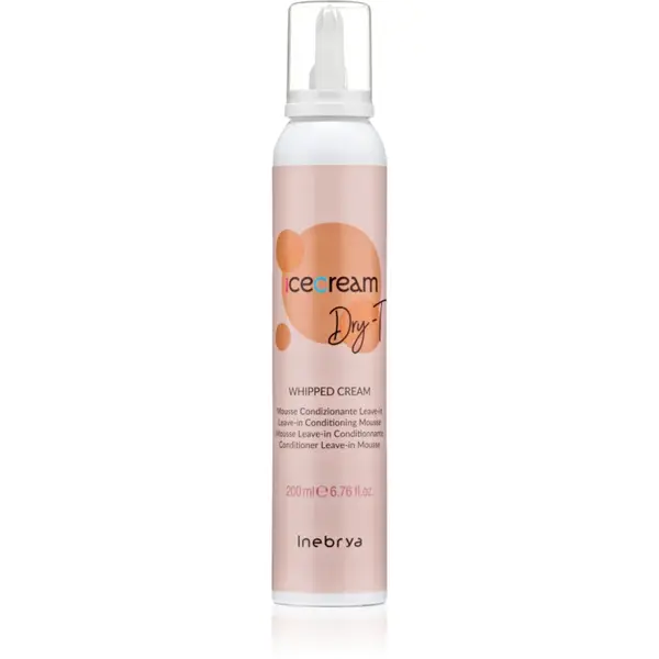 Inebrya Ice Cream Dry-T Whipped Cream spumă hidratantă pentru păr 200 ml