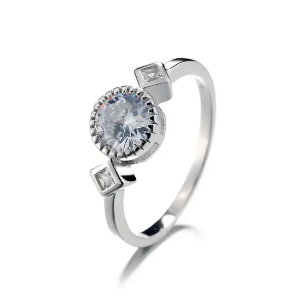Inel argint 925, JW1355, model elegant cu pietre, placat cu rodiu