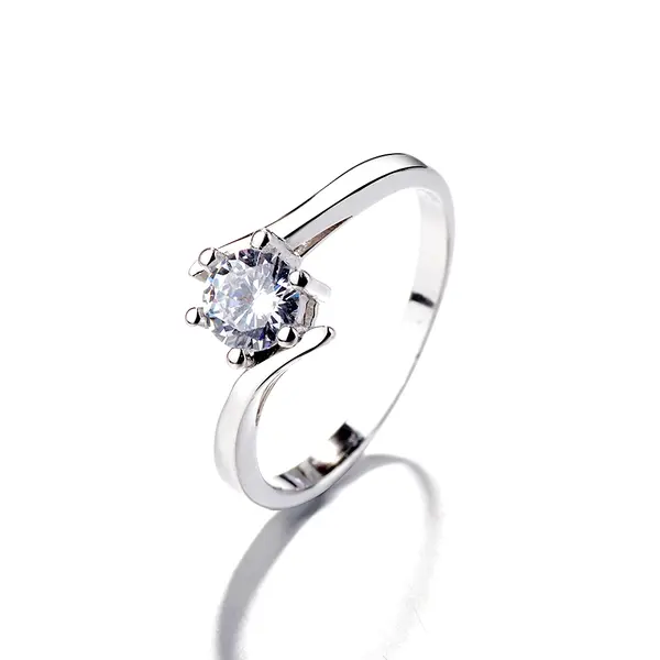 Inel argint 925, JW1390, model elegant cu piatra, placat cu rodiu