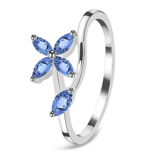Inel argint 925 tanzanit | FLOWER 3