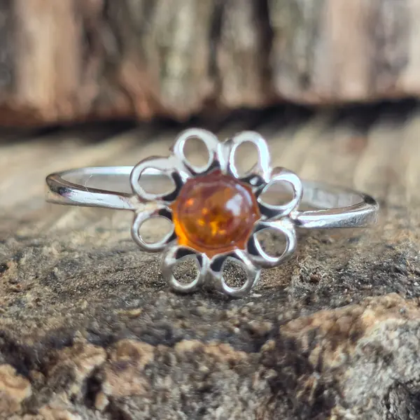 Inel argint cu chihlimbar Amber20