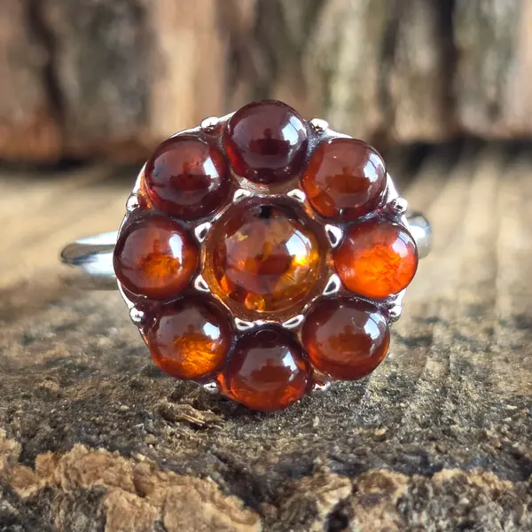 Inel argint cu chihlimbar | Amber22
