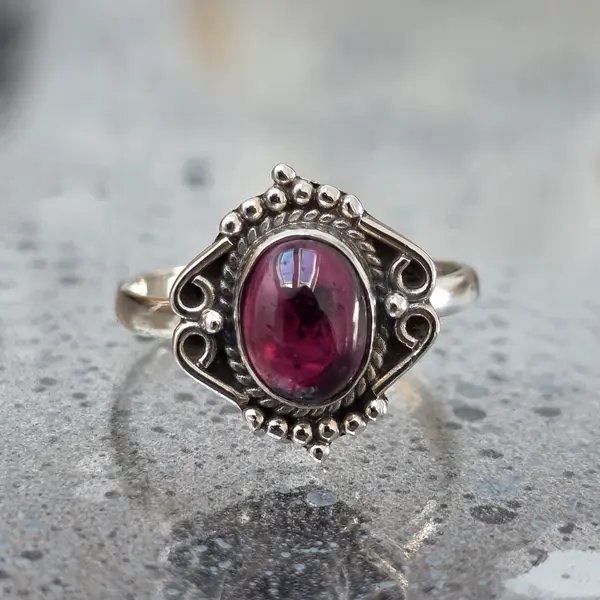 Inel argint granat | GRACE
