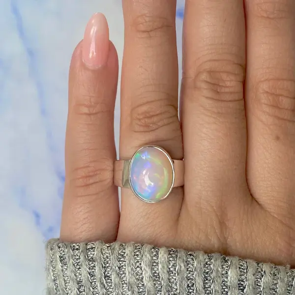 Inel argint opal etiopian | Model 9