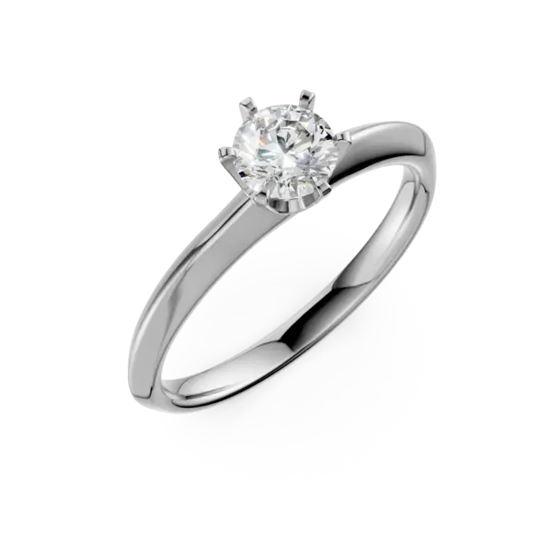 Inel de logodna din aur alb cu diamant de 0.4ct
