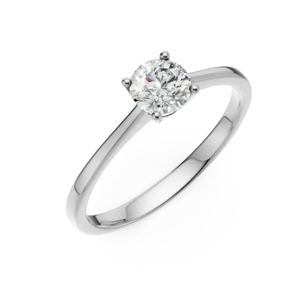 Inel de logodna din aur alb cu diamant solitaire de 0.5ct