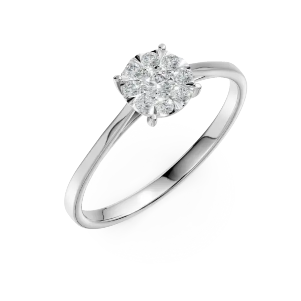 Inel de logodna din aur alb cu diamante de 0.25ct
