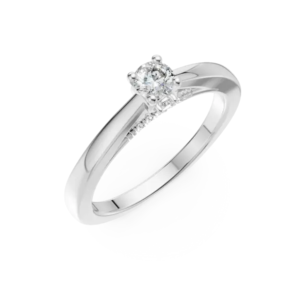 Inel de logodna din aur alb cu diamante de 0.35ct