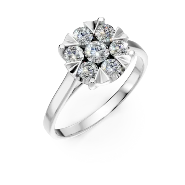 Inel de logodna din aur alb cu diamante de 0.6ct