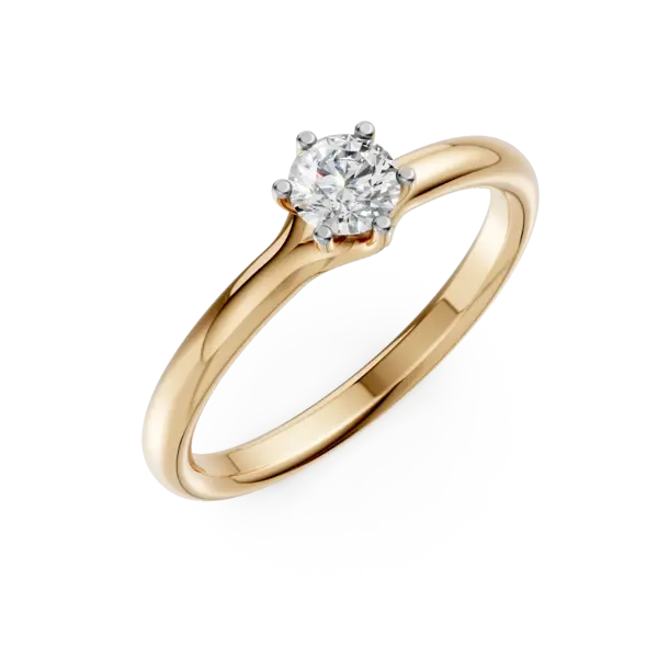 Inel de logodna din aur alb cu un diamant solitaire de 0.31ct