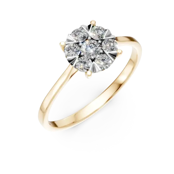 Inel de logodna din aur galben cu diamante de 0.6ct