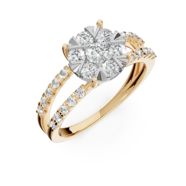 Inel de logodna din aur galben cu diamante de 1ct