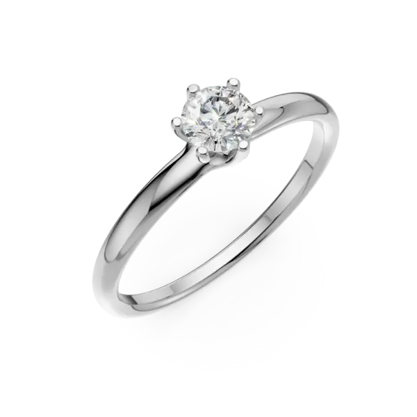 Inel de logodna din platina cu un diamant solitaire de 0.4ct