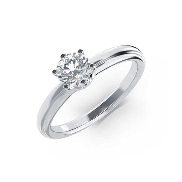 Inel de logodna din platina cu un diamant solitaire de 0.6ct