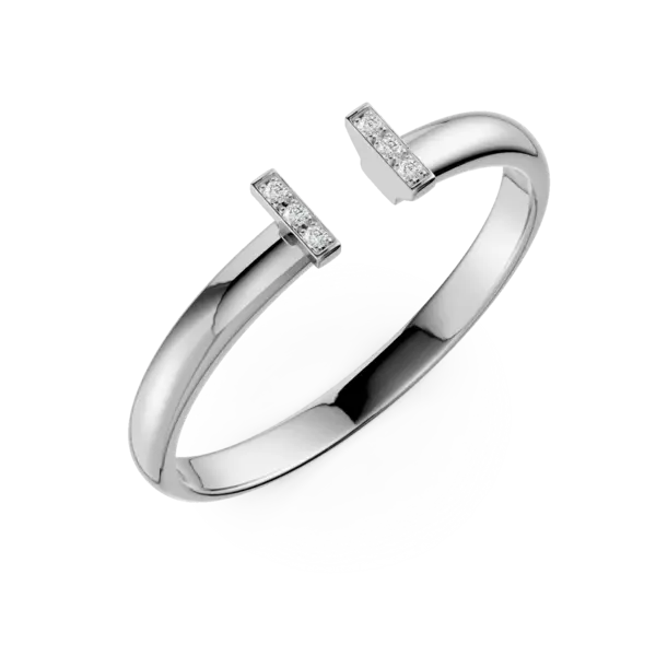Inel din aur alb cu diamante de 0.015ct