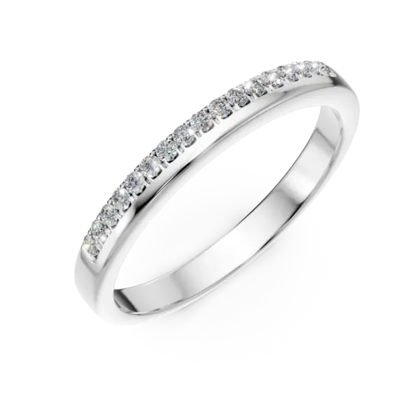 Inel din aur alb cu diamante de 0.11ct