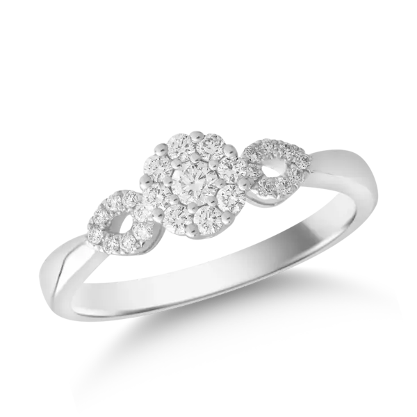 Inel din aur alb cu diamante de 0.28ct